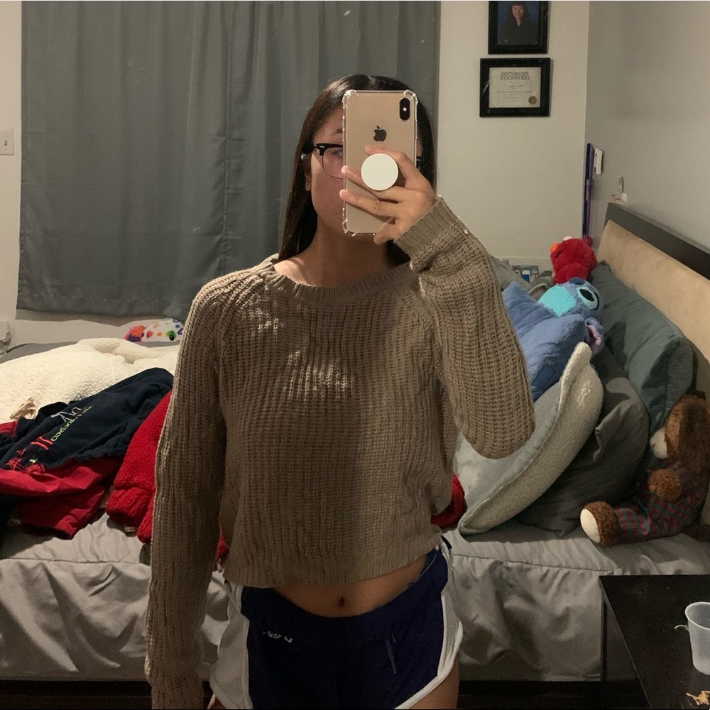 Brown sweater from a boutique